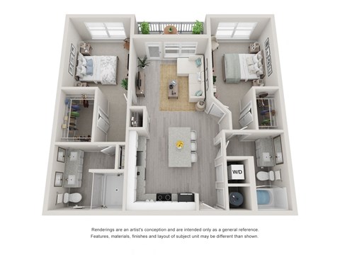 B5 Two Bedroom Floor Plan