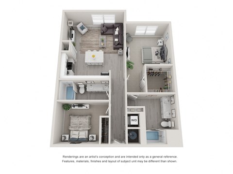 B6 Two Bedroom Floor Plan