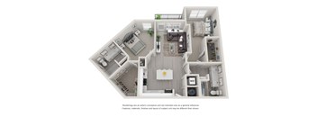 B9 Two Bedroom Floor Plan