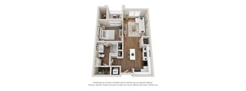 bedroom floor plan | village on the lakes apartments