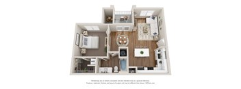 bedroom floor plan an open concept layout with a large closet and a balcony