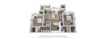 a floor plan of a 3 bedroom apartment