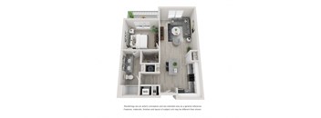 776 SF 1 Bedroom A2