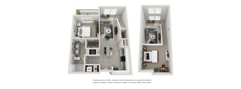 957 SF 1 Bedroom Loft A4L