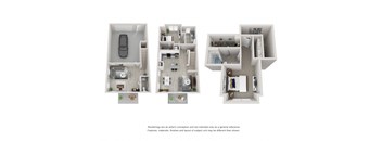 1713 SF 2 Bedrooms TH1