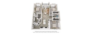 a 3 bedroom floor plan  woodland heights apartments