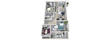 2 Bedroom 2.5 Bath 1358 sqft (K)
