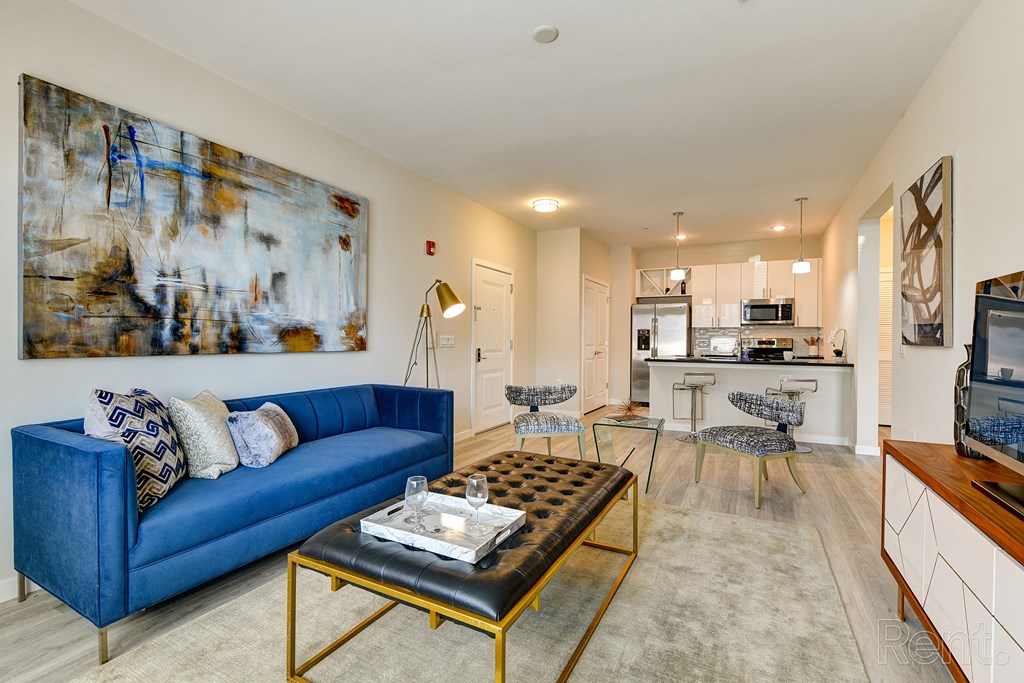 Living Room With Kitchen at Solo at North Bergen, New Jersey