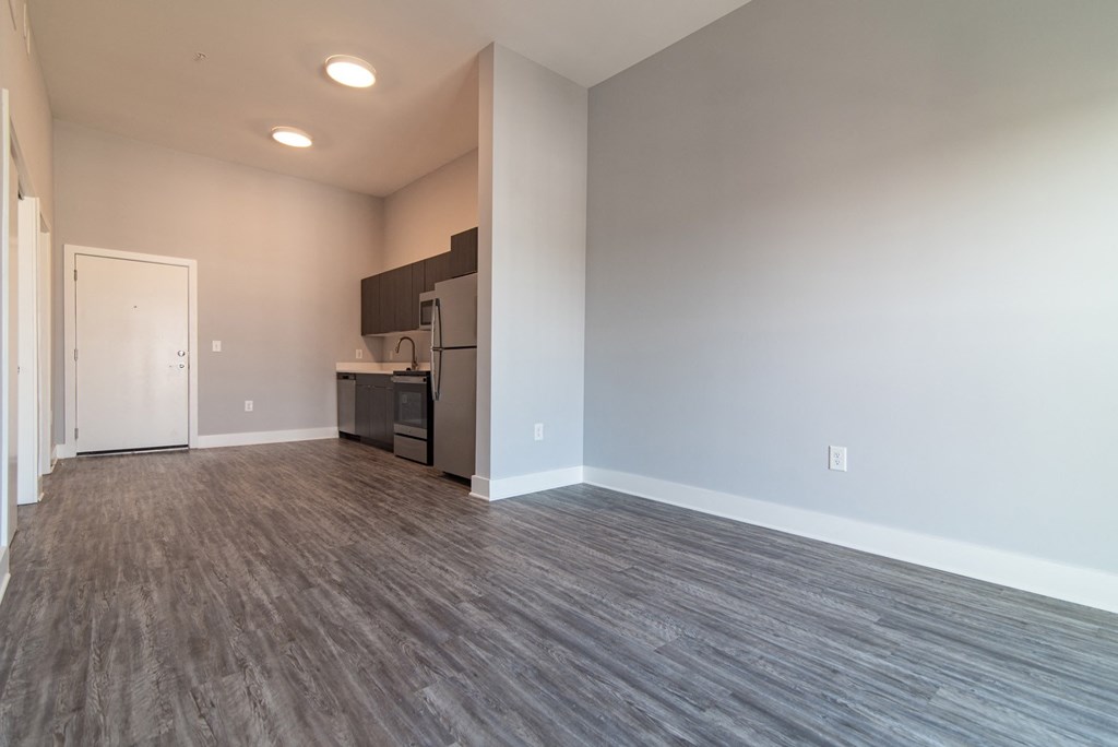 Unfurnished Living Area at Novi Flats, Concord, NC, 28025