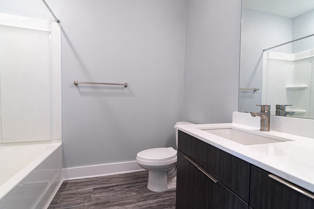 Bathroom With Tub at Novi Flats, Concord, NC