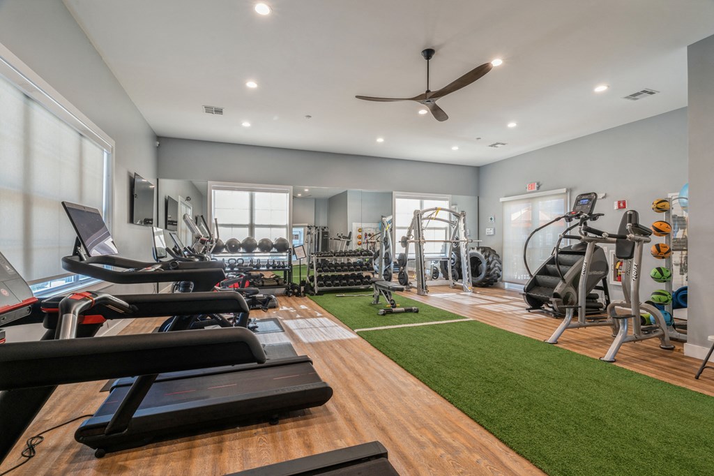 Fitness Center With Modern Equipment at Solo at North Bergen, North Bergen, 07047
