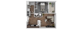 A1 Floor Plan at Novi Rise, North Carolina, 28205