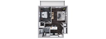 A26-1-Bedroom-1-Bathroom Floor Plan at Stadium Lofts, Kannapolis
