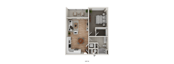 A 3D floor plan of a unit labeled A5.