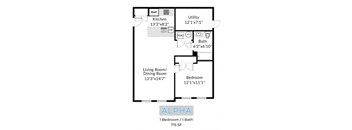Alpha Floor Plan at Solo at North Bergen, New Jersey, 07047
