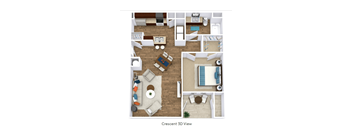 Crescent Level 1 Floor Plan at Overall Creek, Murfreesboro, Tennessee