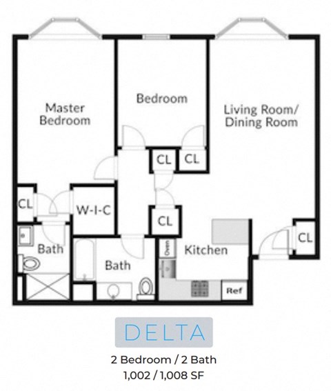 Delta Floor Plan at Solo at North Bergen, North Bergen, NJ