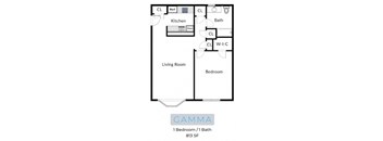Gamma Floor Plan at Solo at North Bergen, North Bergen, 07047
