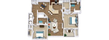 Hadley Level 1 Floor Plan at Overall Creek, Tennessee