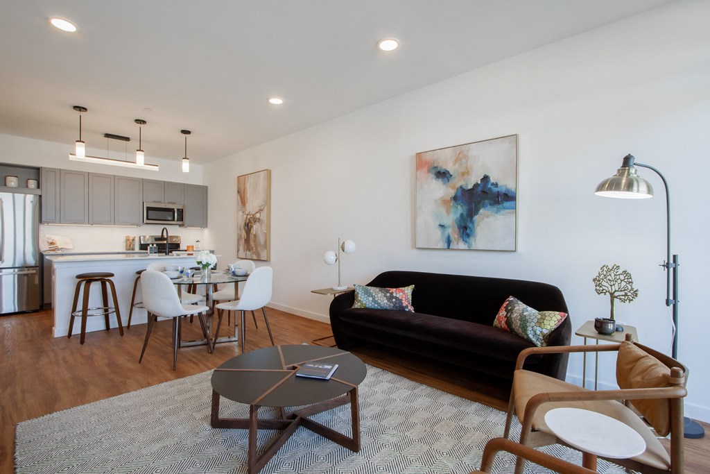 Living And Kitchen at The Rail at Red Bank, Red Bank, 07701