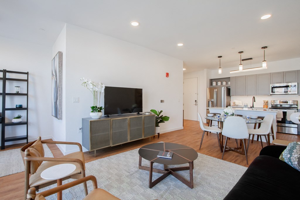 Living Area With Kitchen at The Rail at Red Bank, Red Bank, 07701
