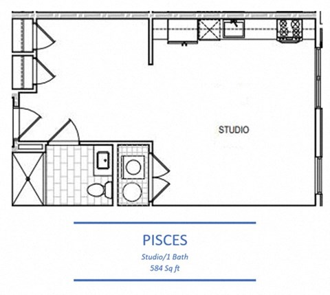 Pisces Floor Plan at Solo at North Bergen, New Jersey, 07047