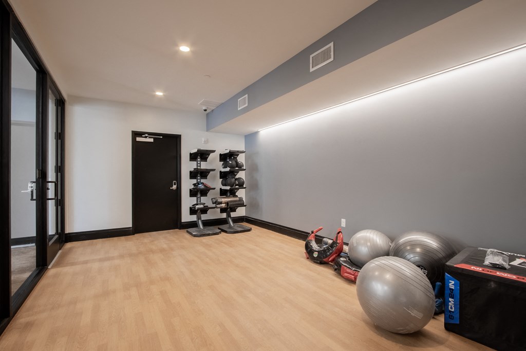 State-Of-The-Art Gym And Spin Studio at The Rail at Red Bank, New Jersey