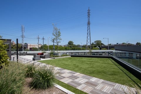 Rooftop Green Space at The Rail at Red Bank, New Jersey