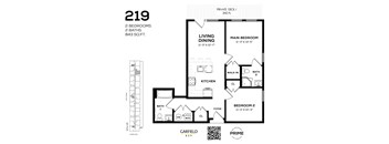 219 Floor Plan at 829 Garfield, New Jersey, 07305