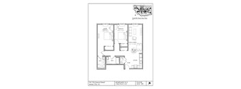 A floor plan for a 2 bedroom apartment on the 2nd floor of a building.