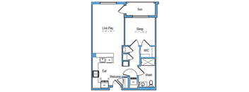 1 bed 1 bath at 10 N. Main Apartments, Wharton 07885