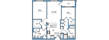 2 bed 2 bath at 10 N. Main Apartments, Wharton, New Jersey