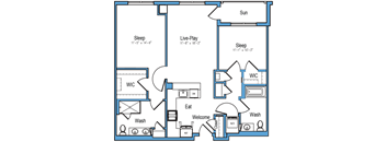 2 bed 2 bath A at 10 N. Main Apartments, Wharton, NJ, 07885
