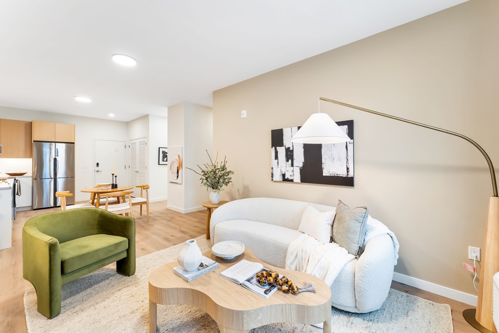A Living Room With a Coffee Table at Hue Soul Apartments, East Orange, NJ