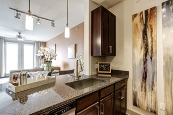 Opulent Track Lighting in Kitchen & Dining Area Luxury Apartment Rentals in Herndon VA - Photo Gallery 4