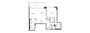 1 Bedroom 1 Bath 918 SF 11dr