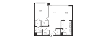 1 Bedroom 1 Bath 924 SF 11fr