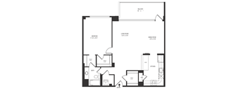 1 Bedroom 1 Bath 938 SF 11gr