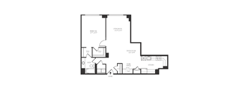 1 Bedroom 1 Bath 871 SF 11r