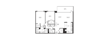 2 Bedroom 2 Bath 1300 SF 22dr
