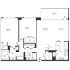 2 Bedroom 2 Bath 1310 SF 22er