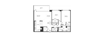 2 Bedroom 2 Bath 1323 SF 22gr