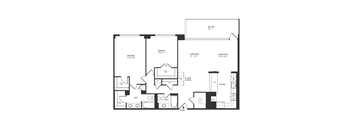 2 Bedroom 2 Bath 1246 SF 22r