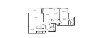 a floor plan of a home with an open concept floor plan with bedrooms and baths