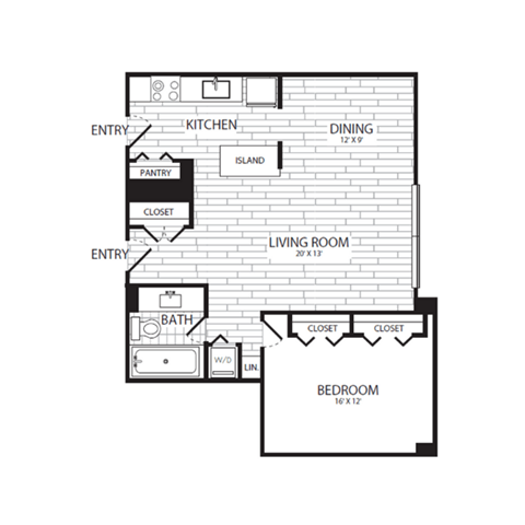 Spacious 1-bed, 1-bath in National Landing