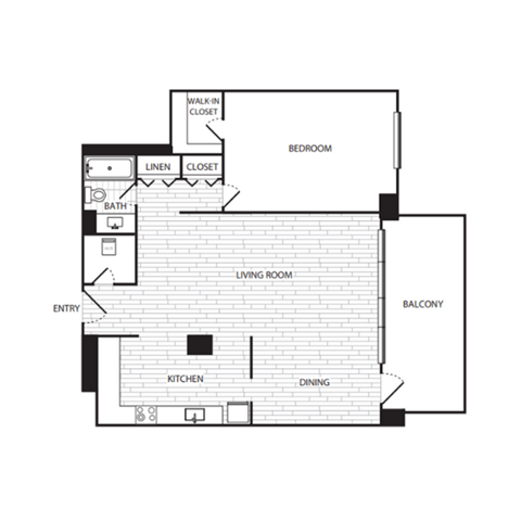 Spacious 1-bed, 1-bath in National Landing