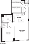 1 Bedroom+ Den, 1 Bath 976 SF B41 Spacious 1 Bedroom Crystal City Arlington VA Apartment Rentals