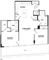 2 Bedroom, 2 Bath 958 SF C16 Renovated 2 Bedroom Crystal City Apartments Arlington VA