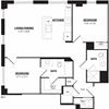 2 Bedroom, 2 Bath 972 SF C31 Modern 2 Bedroom Crystal City Apartments Arlington VA
