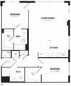2 Bedroom, 2 Bath 1076 SF C7 Modern 2 Bedroom Crystal City Apartments Arlington VA